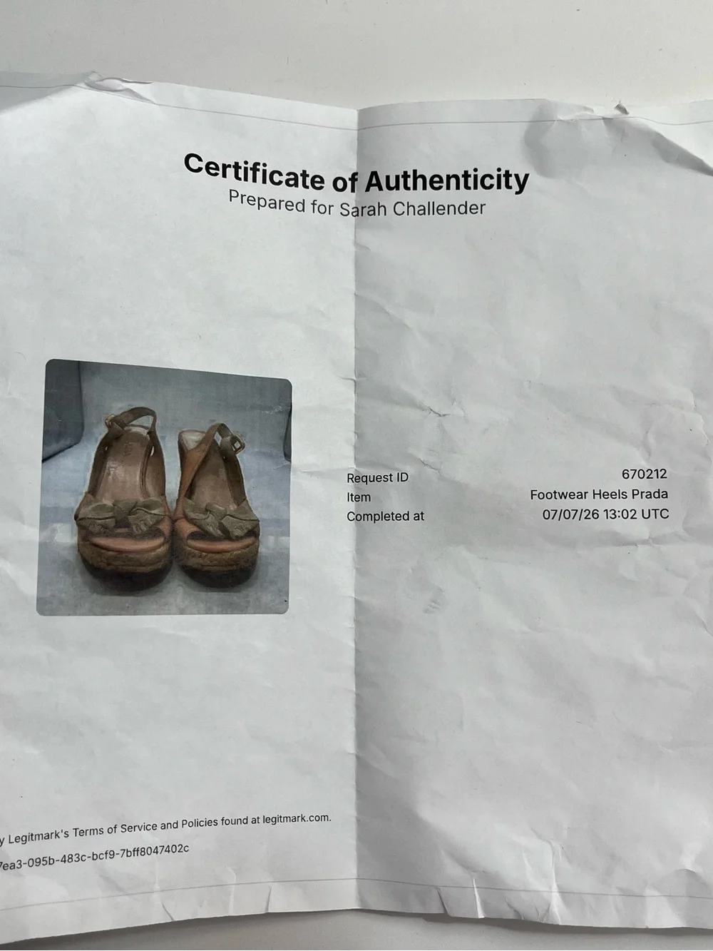 Prada authentic espadrille